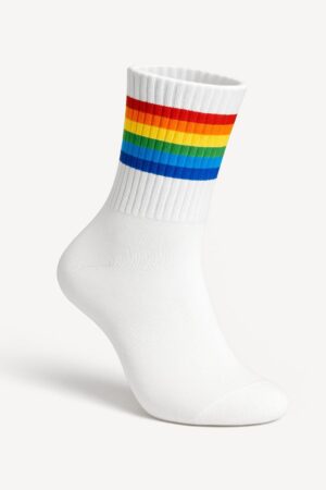 Gökkuşağı Şeritli Çorap